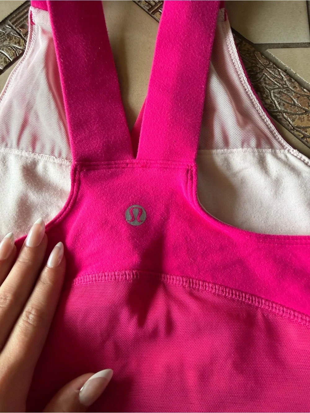 vintage lululemon Hot Pink V-Neck Active Tank